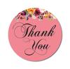 Darling Souvenir 45 Pcs Fuchsia Pink Round Floral Thank You Stickers DIY Envelope Seals-1.6
