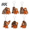 Colorful Desk Decoration Monkey Keychain 2D Acrylic Cute Holding Plush Toy Accessory Hanging Pendant for Backpack Purse Car Keys Aceessory Collectible