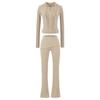Sexy Y2K Tracksuit Set Cropped Hoodie Flared Sweatpants Women Gym Workout