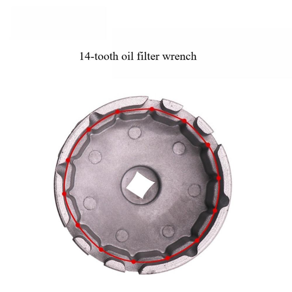 Universal Aluminum Alloy Oil Filter Wrench - Cap-Type Tool for Auto Oil Filter Disassembly & Installation in Vehicle Maintenance