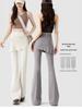 2026 Women's High-Waisted Faux Two-Piece Micro-Flare Yoga Pants - Anti-Exposure, Slimming, Casual Sportswear
