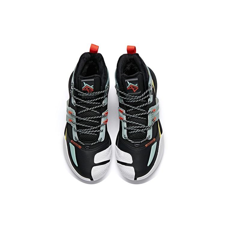 ANTA Shock the Game 4.0 Fleeced High Top 'Black Green Orange' Men's 112041650-2