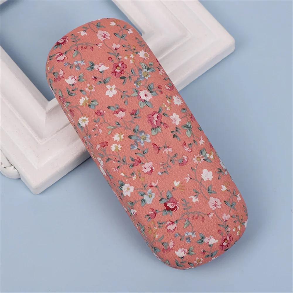 EOENKK Retro Floral Sunglasses CasePrinted Cloth Reading Glasse Box Hard Eyewear Protector Women Optical Glasses Storage Case