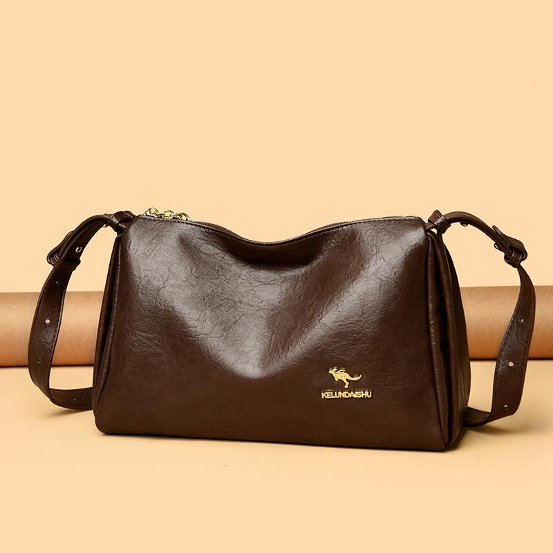 Fashionable Soft Leather Shoulder Bag Soft Shoulder Crossbody Bag for Daily Commute Work Weekend Outings and Ladies' Holiday Gifts