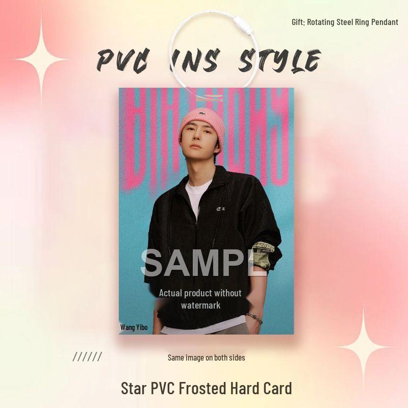 Wang Yibo Star Card Idol PVC Pendant for Ita Bag Decoration