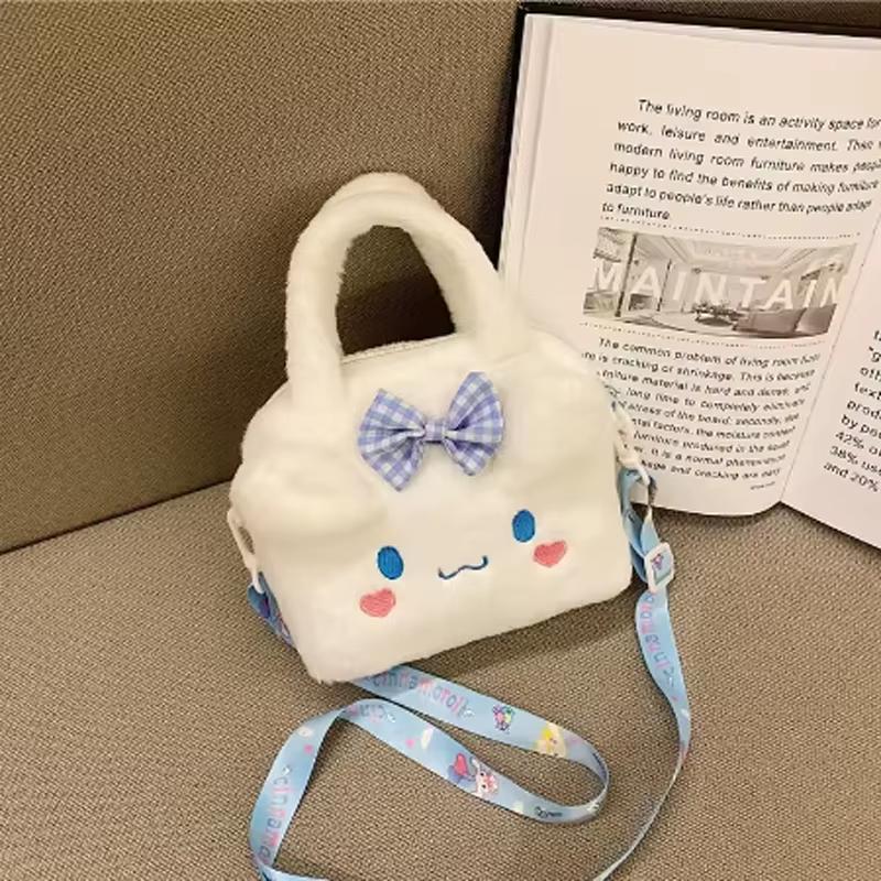 Plush * Bag Kuromi Melody Cartoon Anime Lightweight Handbag Crossbody Lovely Cute Storage Bag Women Girls Gift