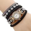 Damen Mode Wickelarmbanduhr - Diamantbesetzte Quarz-Armbanduhr