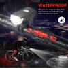 USB Rechargeable Bike Light Set Front Light with Taillight Easy To Install 3 Modes Bicycle Accessories for the Bicycle