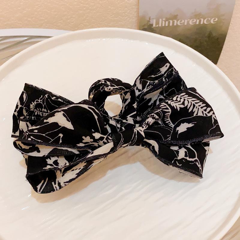 Big Large Satin Bow Ribbon Hair Clip Fashion Elegant Temperament Women Girls Ponytail Clip Ribbon Hair Clips Wedding Hair Accessories Gifts
