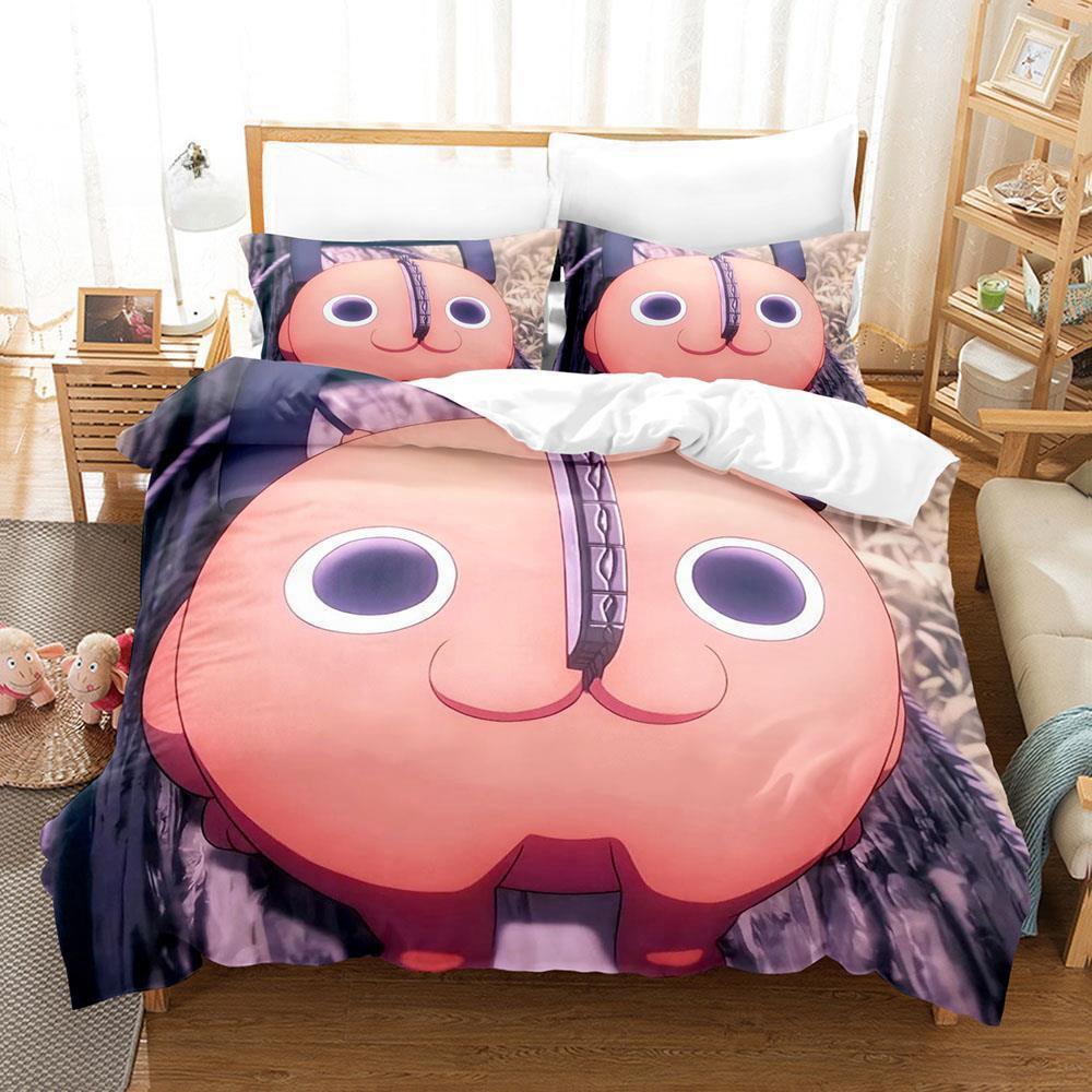 איש המסור פוצ'יטה קולקציית מצעים יחיד טווין מלא קווין קינג גודל מיטה קולקציית חדר שינה למבוגרים ילדים כיסוי שמיכה קולקציות אנימה עם מצעים