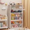 7 Tiers  Storage Organizer with Clear Flip Door Shoe Storage Shelf Cabinet  Storage Cabinet for Bags  Books Clothes