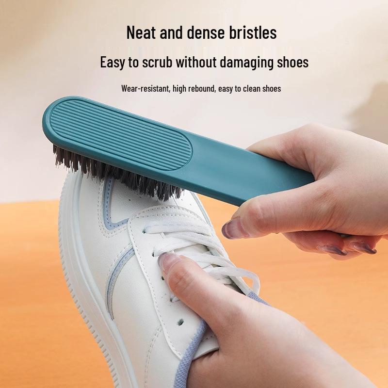 Long-Handled Universal Shoe Brush - Gentle On Shoes, Practical Hard Bristle Shoe & Laundry Cleaner