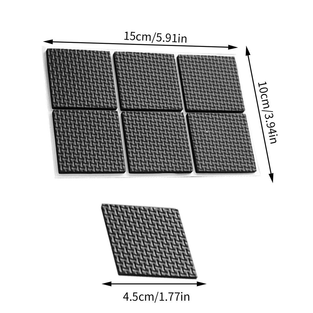 12Pcs Self Adhesive Anti Slip Mat Furniture Leg Feet Rug Felt Pads Bumper Damper For Chair Table Protector Household Accessories