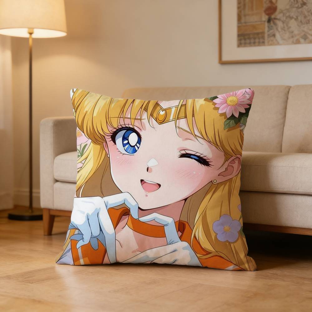 Minako Aino Sailor Venus Pillow Case Pattern Printed Pillowcase For Living Room Sofa Cushion Cover
