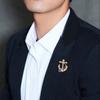 High sense navy style anchor men's brooch anti-light pin new sweater suit accessories corsage tide