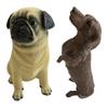 Animal Dog Statue Ornament Resin Realisitc Puppy Figure Home Decor Dog Model Figure for Office Desktop Garden Entry Living Room