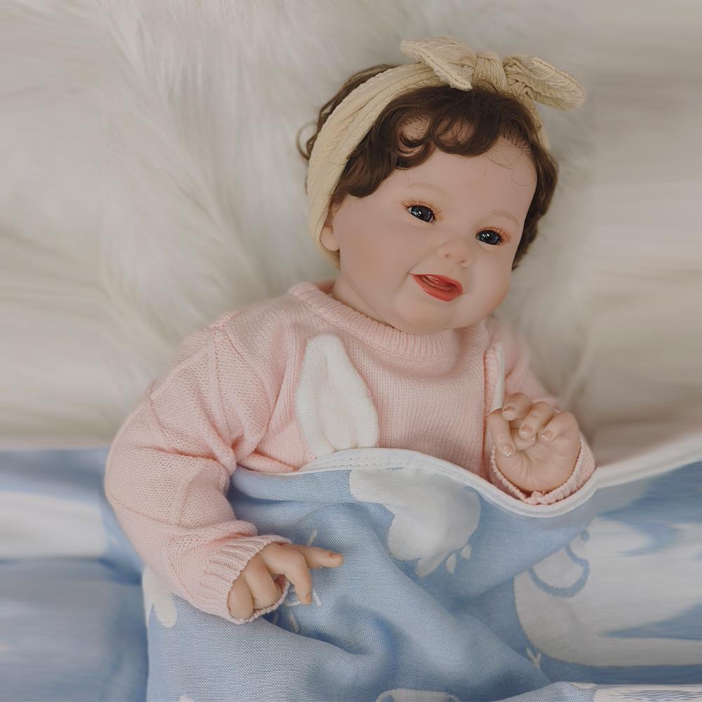 Reborn Babypuppe Kodi 60cm Bereits Fertig Sammlerstück Kunst Prinzessinnenpuppe Spielzeug Riesiges Baby Weiches Silikon Reborn Kleinkindpuppen Spielzeug