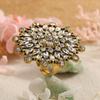 Vintageinspired Stylish Adjustable Alloy Ring With Gorgeous Sunflower Accent Women For