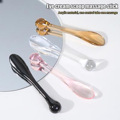 5Pcs Eye Cream Applicator Spoon Roller Transparent Massage Stick Cosmetic Spatulas Wrinkle Facial Mask Skin Care Plastic Spoon