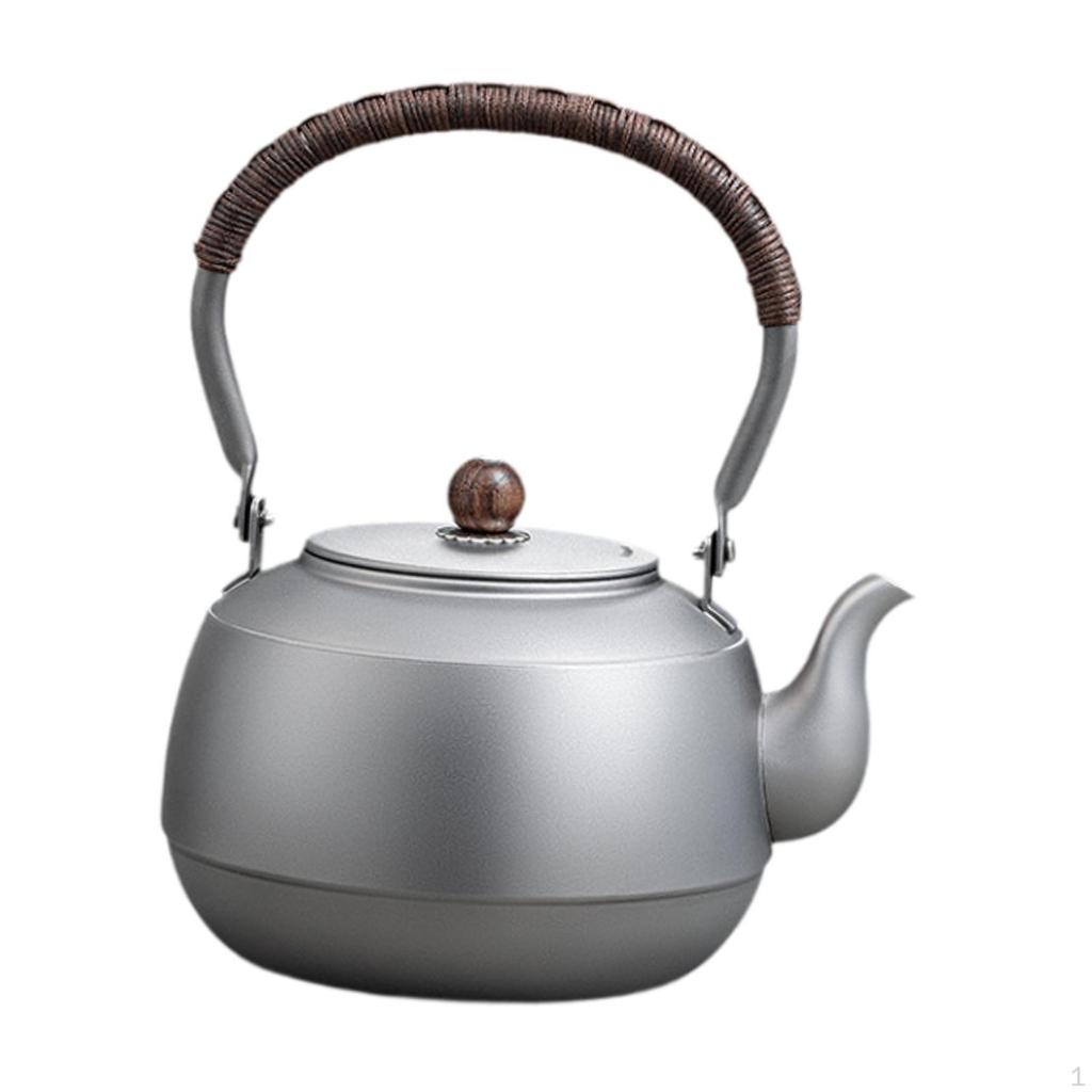 Camping Kettle Coffee Tea Pot Tableware for Open Fire with Handle, Water Picnic