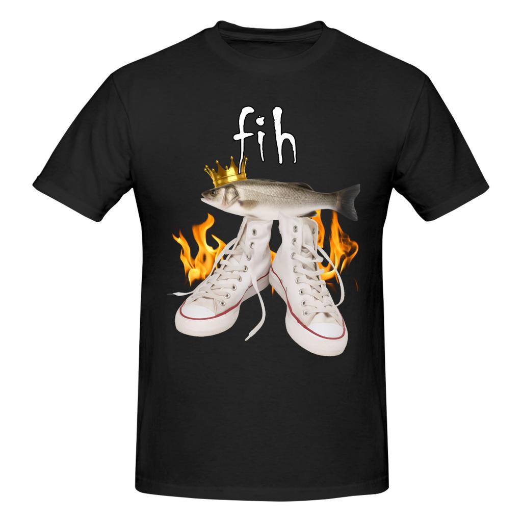 Fih Funny Meme T Shirt Men Women Short Sleeve Graphic Fish Fishing Clothing Streetwear Summer Loose Fit Pure Cotton Tee Tops