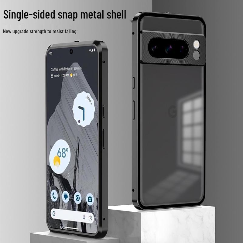 Google Pixel 8 Pro/7A Metal Frame Snap-On Magnetic Phone Case