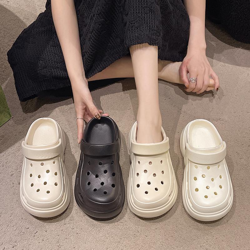 Fashion Chunky Platform Clogs Shoes for Women Thick Bottom Non Slip Beach Sandals Woman Summer 2025 Fashion Wedges EVA Sandals Slippers
