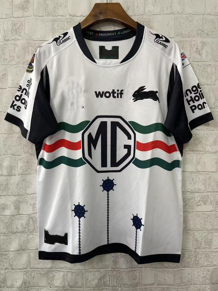 NRL Warriors Broncos Fiji Rabbit Jaguar Short Sleeve Rugby Jerseys Training Suit