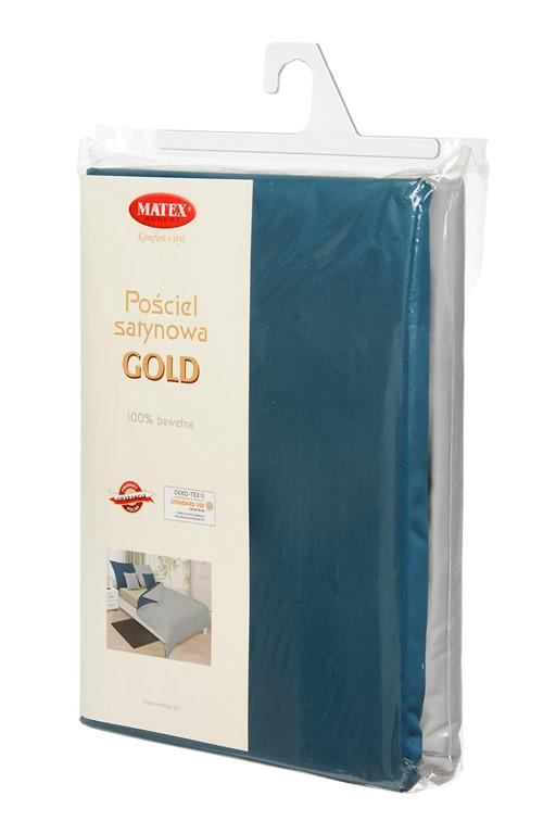 Double-sided satin bedding 160x200 + 2x70x80 sea/gray matex