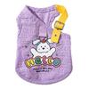 Pet Hollow Strap Printed Traction Cat Vest Spring and Summer Breathable and Cool Suspender Blue Cat Pet Cat Clothes