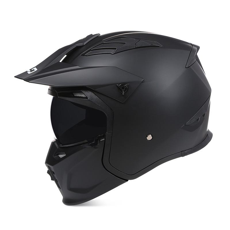 Motorcycle Helmet Full Helmet Adult Removable Combination Helmet Four Seasons Universal Winter Riding Half Helmet