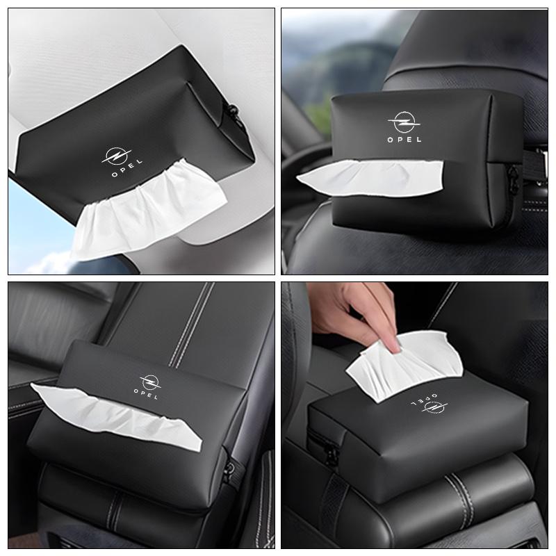 Autositz-Rückenlehne Leder Hängende Taschentuchbox Für Opel Corsa Astra Insignia Vectra Zafira Meriva Mokka Grandland Vivaro