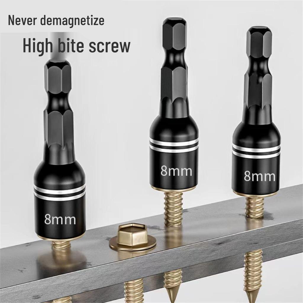 8mm Hex Super Strong Magnetic Bit Electric Self-Tapping Dovetail Screw Socket