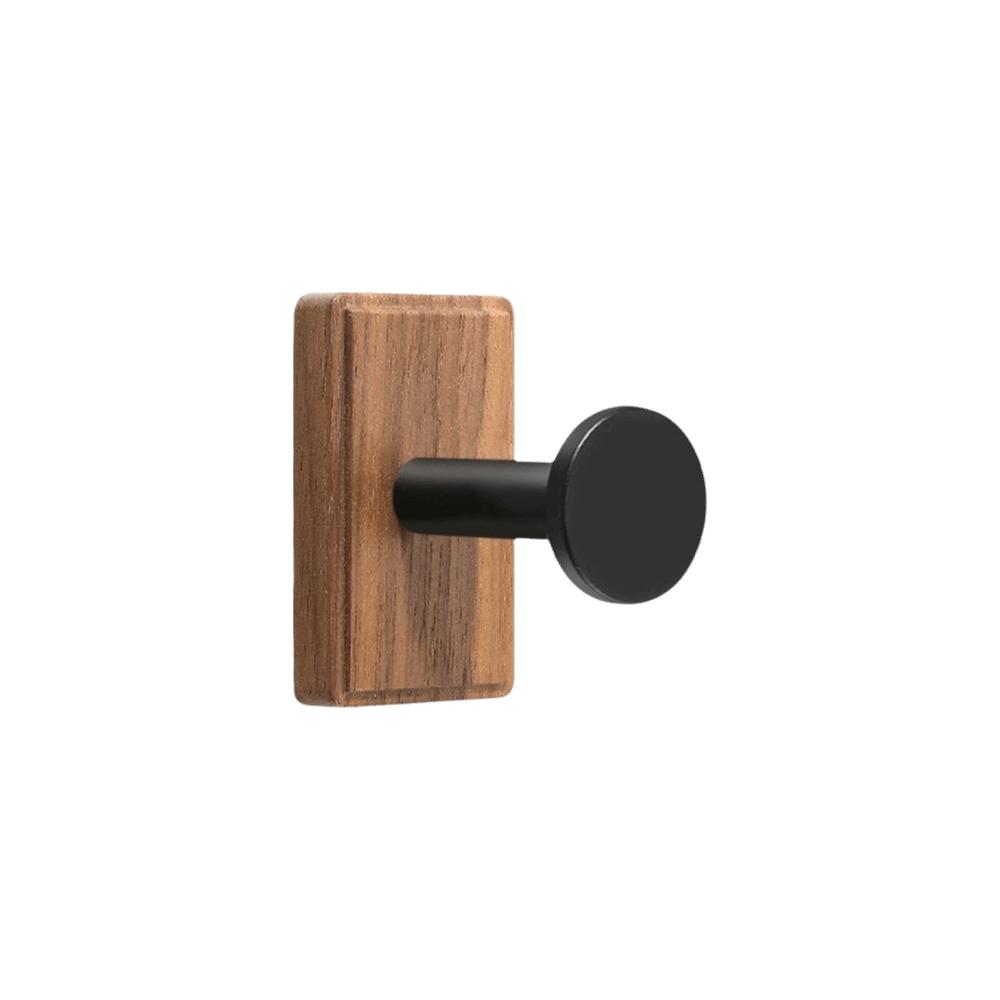 Solid Wood Wall Mount Hook No Drilling Wood Hook Space Saving Suction Cup Hook  Bathroom Storage