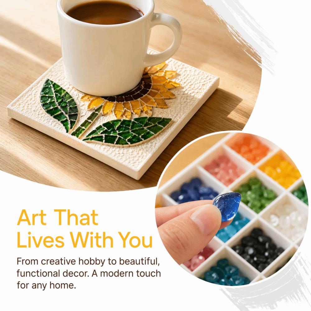 Glazen Tegels Mozaïek Kit DIY Beginner Vriendelijke Glazen Mozaïek Kit Tuindieren Kunst Voor Beginner