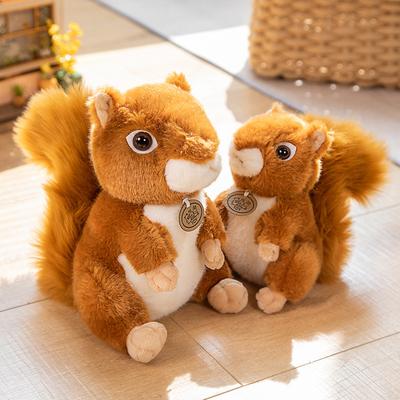 17-30CM Realistic Squirrel Dolls Lovely Squirrel Stuffed Animal Plush Toys High Quality Handmade Dolls Children's Holiday Gifts