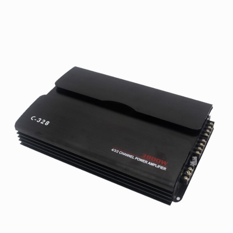 3800W 34*22*6CM 12V 4-Channel HIFI Car Amplifier Portable Car Audio System High Power Stereo Speaker