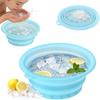 Silicone Face Bowl for Ice with Built-In Icetray Portable Ice Bowl for Face Foldable Face Ice Bath Bowl for Cold Therapy