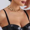 Trendige europäische & amerikanische Hip-Hop geometrische Statement-Halskette für Damen