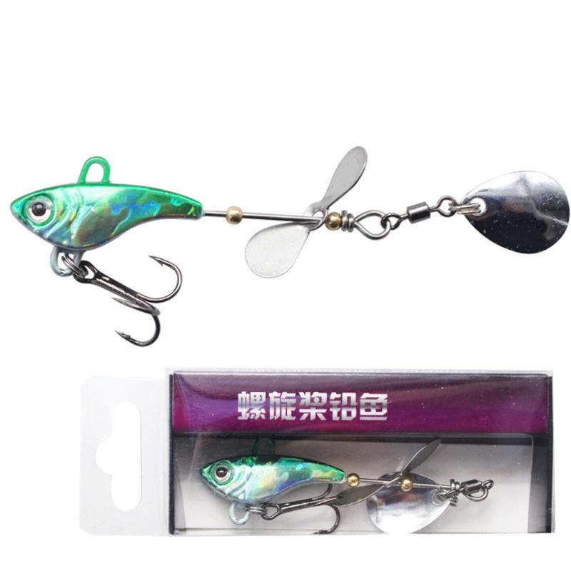 Rotierender Angelköder Spinner Löffel Blei VIB Angelköder Set 9cm/ 12g Forelle Drilling