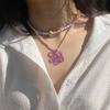 Sweet Irregular Flower Pendant Necklace Party Jewelry Fashion Statement Choker Fashion Simple Cord Collar Necklace