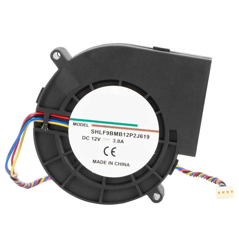Plastics and Wires 12V 3.8A Centrifugal Blower Black DC Blower Fan Brushless Turbo Fan BBQ Stove