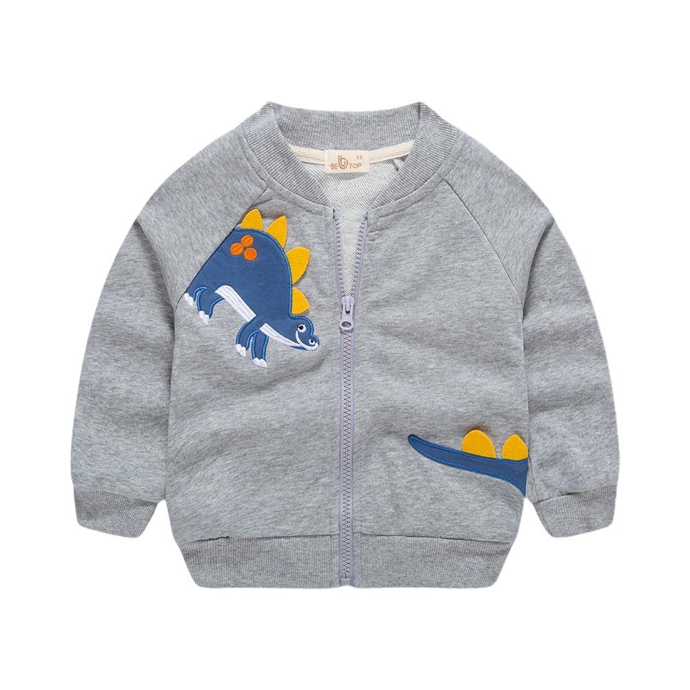 Boys Cartoon Casual Long Sleeve Cardigan Baseball Jacket Cardigan Top