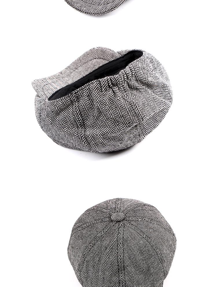 Men's & Women's Retro Plaid Octagonal Cap - British Style Duckbill Beret for Spring & Autumn