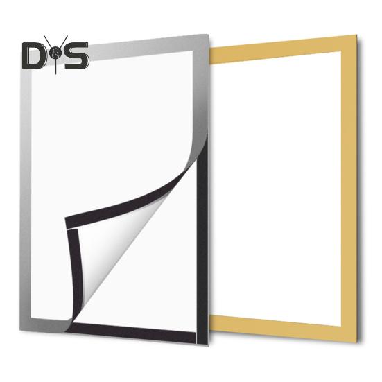 Moldura autoadesiva, porta-retratos magnético com tampa transparente, moldura de exibição de pôster de parede para fotos e documentos