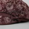 Spring And Autumn Hat Female Mom Thin Printed Cloth Hat Short Brim Grandma Bere Cap Casual Hat