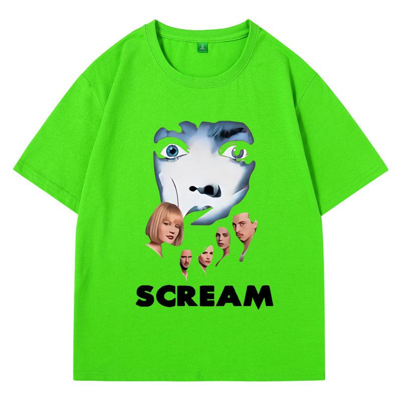 Limitiertes Horrorfilm Scream T-Shirt Billy Loomis Print T-Shirt Kurzarm Herren Damen Hip Hop Vintage Übergroße T-Shirts Kleidung