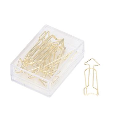 100 Stuks Grappige Planner Klemmen Innovatief Schattig Ontwerp Anti-Roest Elektroplating Proces Goudkleurige Paperclips