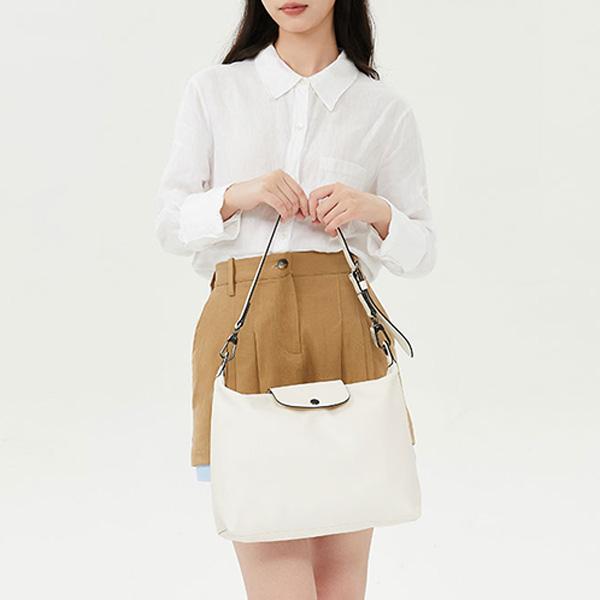 Longchamp Le Pliage Xtra 32 Snap Zipper Closure Leather Hobo Handbag Women handbags Beige 10189987037