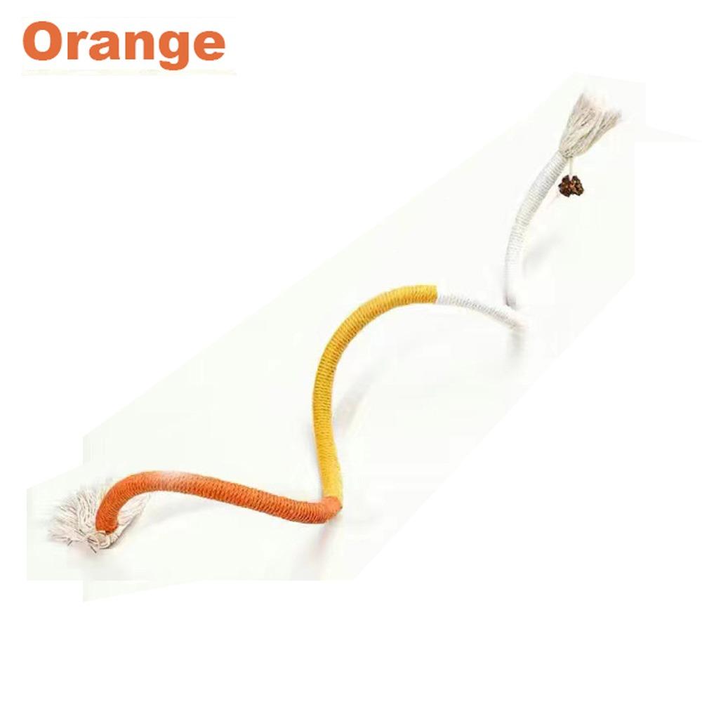 

Cotton Rope Cat Teaser Rope Relieve Boredom Bite Resistant Cat Interactive Teasing Toys Playing Training Cat Teeth Grinding Rope помаранчевий